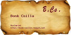 Bonk Csilla névjegykártya